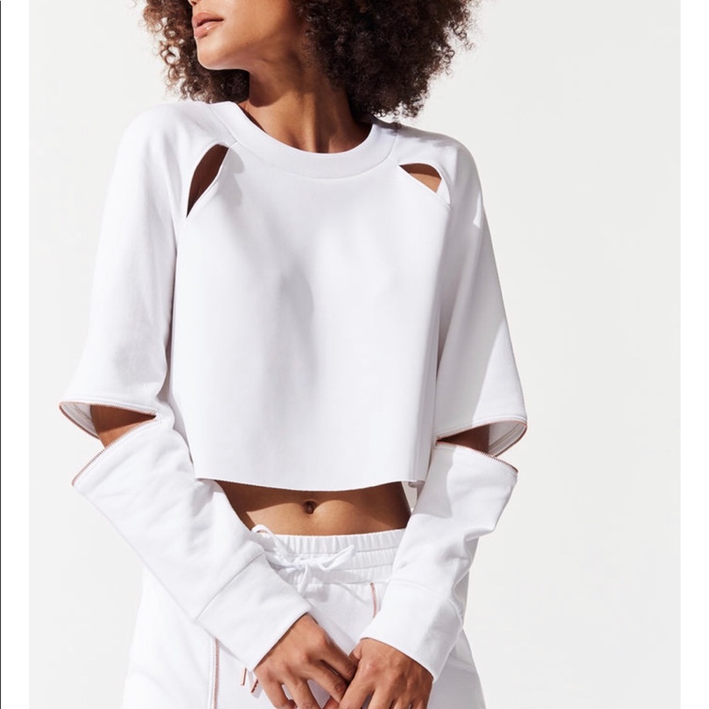 Run:Way White Rose Gold Zipper Detail Set